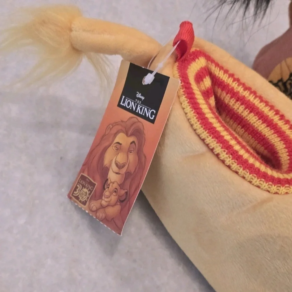 Disney Lion King Lion and Warthog Plush Boys Slippers Sz 5 Toddler Slip Ons NEW